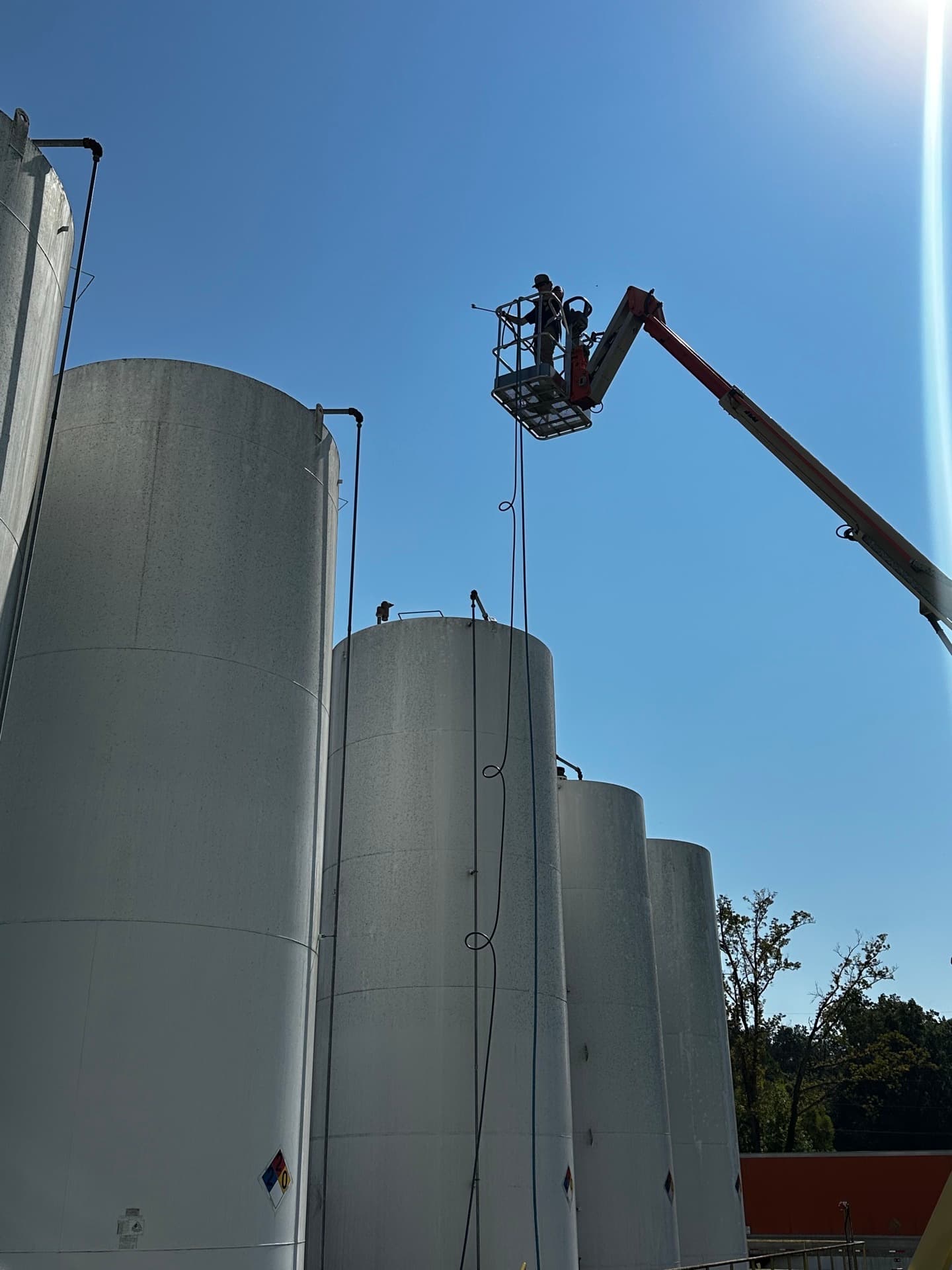 Industrial silo pressure washing in Nashville, TN commercial cleaning service
